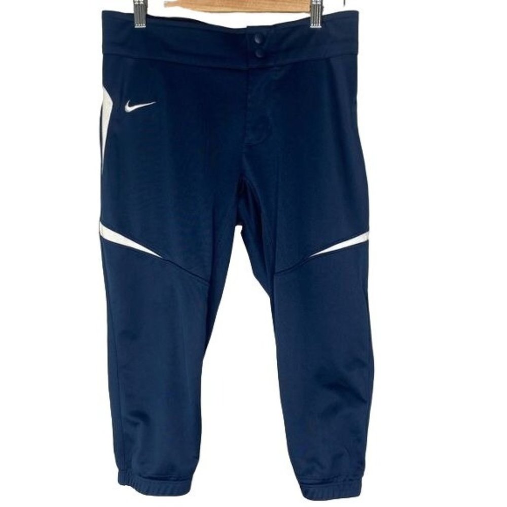 Nike Womens baseball pants Navy blue and white size Medium